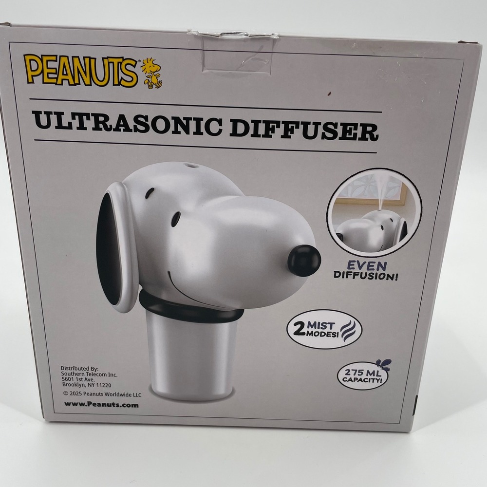 Peanuts Snoopy Ultrasonic Diffuser USB Powered 275ml 2 Mist Modes New sealed - Picture 5 of 7